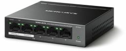 MERCUSYS Switch 5x1000Mbps (4xPOE+), Fémháza Asztali, MS105GP