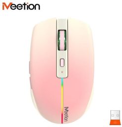 Meetion BTM002 pink RGB wireless egér