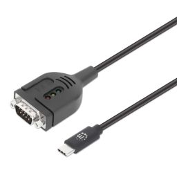 Manhattan USB-C to Serial DB9 / RS232 Adapter Cable 1m Black