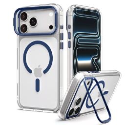 Spigen Ultra Hybrid Optik S MagSafe case for iPhone 18 Pro/17 Pro Clear Deep Blue