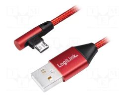 Logilink USB 2.0 USB-A/M to Micro-USB/M 1m, Red