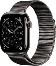 Apple Watch S11 Cellular 42mm Jet Black Aluminium Case with Black Sport Band - M/L