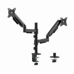 Gembird MA-DA2P-02 Adjustable desk 2-display mounting arm 17”-32” Black