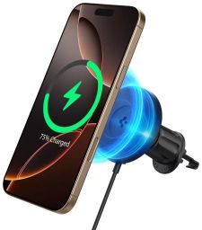 Spigen OneTap Pro 4 MagSafe Car Mount Charger Wireless / AirVent Hook Black