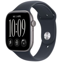 Apple Watch Series 12 Cellular 46mm Space Grey Aluminium Case with Navy Blue Sport Band