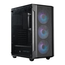 Keep Out XC-200 MESH RGB Tempered Glass Black