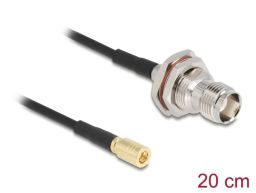 DeLock Antenna Cable TNC jack to SMB plug RG-174 20cm Black