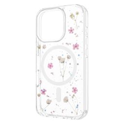 FIXED szilikon hátlap Apple iPhone 16 Pro készülékhez, virágmintás