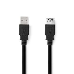 Nedis USB-A Male to USB-A Female cable 3m Black