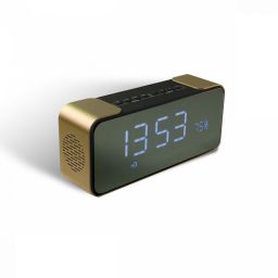 Stansson BSP343G Bluetooth Speaker & Clock Gold