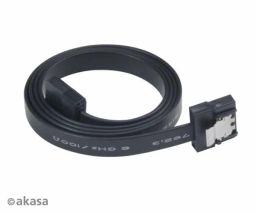 Kábel SATA Összekötő Akasa Proslim 15cm klip Fekete