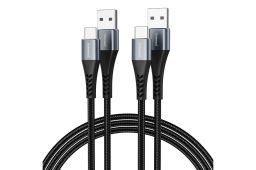 Intenso A60C USB-A to USB-C 60W Cable 1m Black (Double Pack)
