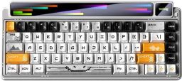 Aula AMG65 White LightFeather RGB Gaming Wireless Bluetooth Mechanical Keyboard Northern Star Lights US