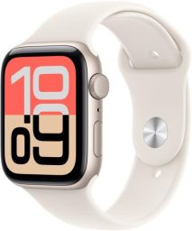 Apple Watch SE 3 Cellular 44mm Starlight Aluminium Case with Starlight Sport Band - M/L