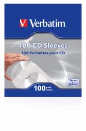 Verbatim CD/DVD Sleeves 100db White