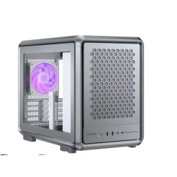 COOLER MASTER Ház Mini-ITX/Micro-ATX  MasterFrame 400 Mesh Silver, Tápegység nélkül, ezüst