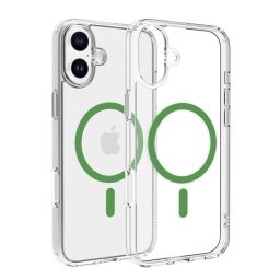 Dviced Magsafe iPhone 16 Plus case Green Clear