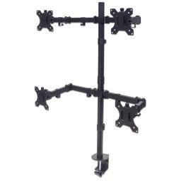 Manhattan Universal Four Monitor Mount with Double-Link Swing Arms