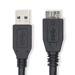 Nedis USB-A Male to USB Micro-B Male cable 1m Black