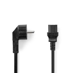 Nedis IEC-320-C13 Angled Power Cable 3m Black
