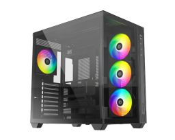 ID-COOLING VIEW 510 ARGB Tempered Glass Black