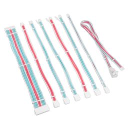 Kábel Kolink Core Pro fonott kábelhosszabbító kit 12V-2x6 Type 2 -  Brilliant White/Neon Blue/Pur