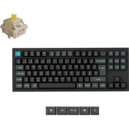 Keychron Q3 Ultra 8K Bluetooth / vezeték nélküli magyar Silk POM Banana mechanikus billentyűzet fekete