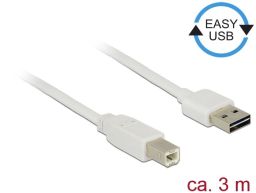 DeLock EASY-USB 2.0 Type-A male > USB 2.0 Type-B male 3m white
