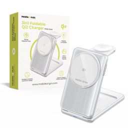 Mobile Origin 3in1 Foldable Qi2 Charger PW8 Silver