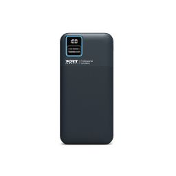 Port Designs 10000mAh Powerbank LCD Display USB-A QC / USB-C / Micro USB Black