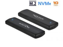 DeLock USB3.2 Gen2 External Enclosure for M.2 NVMe PCIe SSD with USB Type-C Black