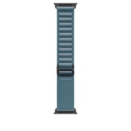 Apple Watch 49mm Loop: Medium Alpine Loop Black Titanium Finish Light Blue
