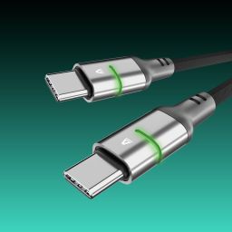 Avax CB633 Steely LED 60W USB-C charger cable 2m Black