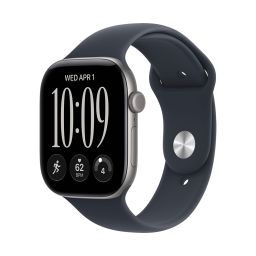 Apple Watch S12 GPS 46mm Space Grey Aluminium Case with Navy Blue Sport Band - M/L