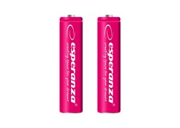 Esperanza 1000mAh AAA Ni-MH akkumulátor 2db/csomag Red