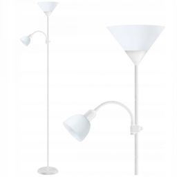 Platinet Floor Lamp E27+E14 White