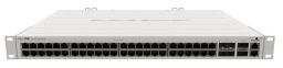 Javított MikroTik CRS354-48G-4S+2Q+RM rackes switch, 48xGbit RJ45 porttal, 4x SFP+, 2x 40GbE QSFP port, redundáns táp