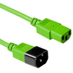 ACT Powercord C13 - C14 0,3m Green