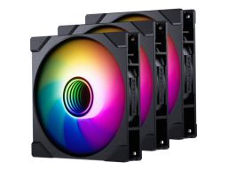 Ventilátor PHANTEKS M25 Gen2 D-RGB PWM, 140mm, fordított légáram, D-RGB, fekete, 3db-os, retail
