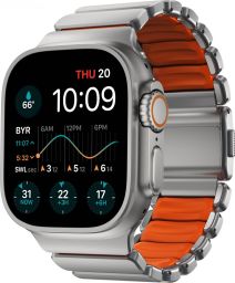 Nomad Stratos Band FKM AW 45/46/49mm Natural Titanium Ultra Orange