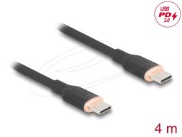 DeLock USB cable USB-C to USB-C 4m Black