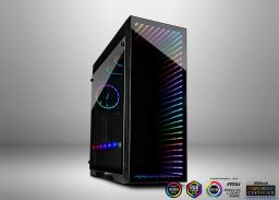 Inter-Tech X-908 Infini2 RGB Tempered Glass Black