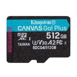 Kingston 512GB microSDXC Canvas Go Plus Gen4 200R Class10 U3 A2 adapter nélküli