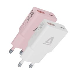 Avax CH6412 30W GaN Charger Duo Pack White + Pink
