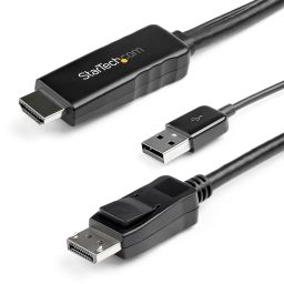 Startech HDMI to DisplayPort 4k 30Hz cable 2m Black