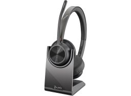 Poly Plantronics Voyager 4320 USB-C Bluetooth Headset +BT700 dongle +Charging Stand Black