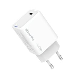 ColorWay AC Charger ColorWay GaN Mini 65W PD Port PPS USB-C White
