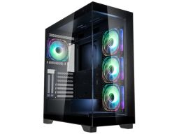 Számítógépház Kolink Unity Peak ARGB Midi Showcase, Edzett üveg , Fekete