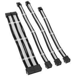 Kábel Modding Kolink Core Standard fonott hosszabbító kit - Jet Black/Brilliant White