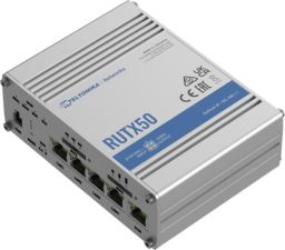 Teltonika RUTX50 vezetéknélküli router Gigabit Ethernet Kétsávos (2,4 GHz / 5 GHz) 5G Fekete